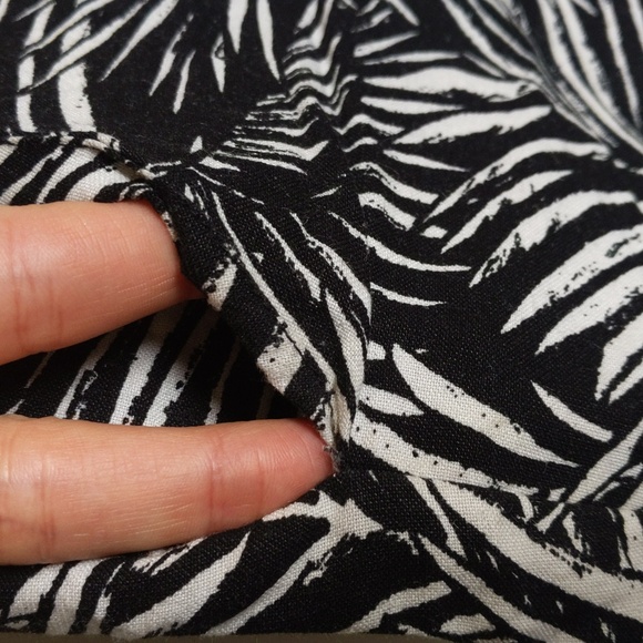 audrey & celine linen rayon blend palm print shorts size 6 - Picture 2 of 10